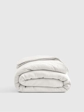 NWT QUINCE Organic Airy Gauze Dream Quilt King/Cal King White 7461
